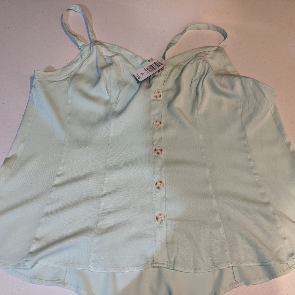 Torrid 2 green top blouse shirt NWT